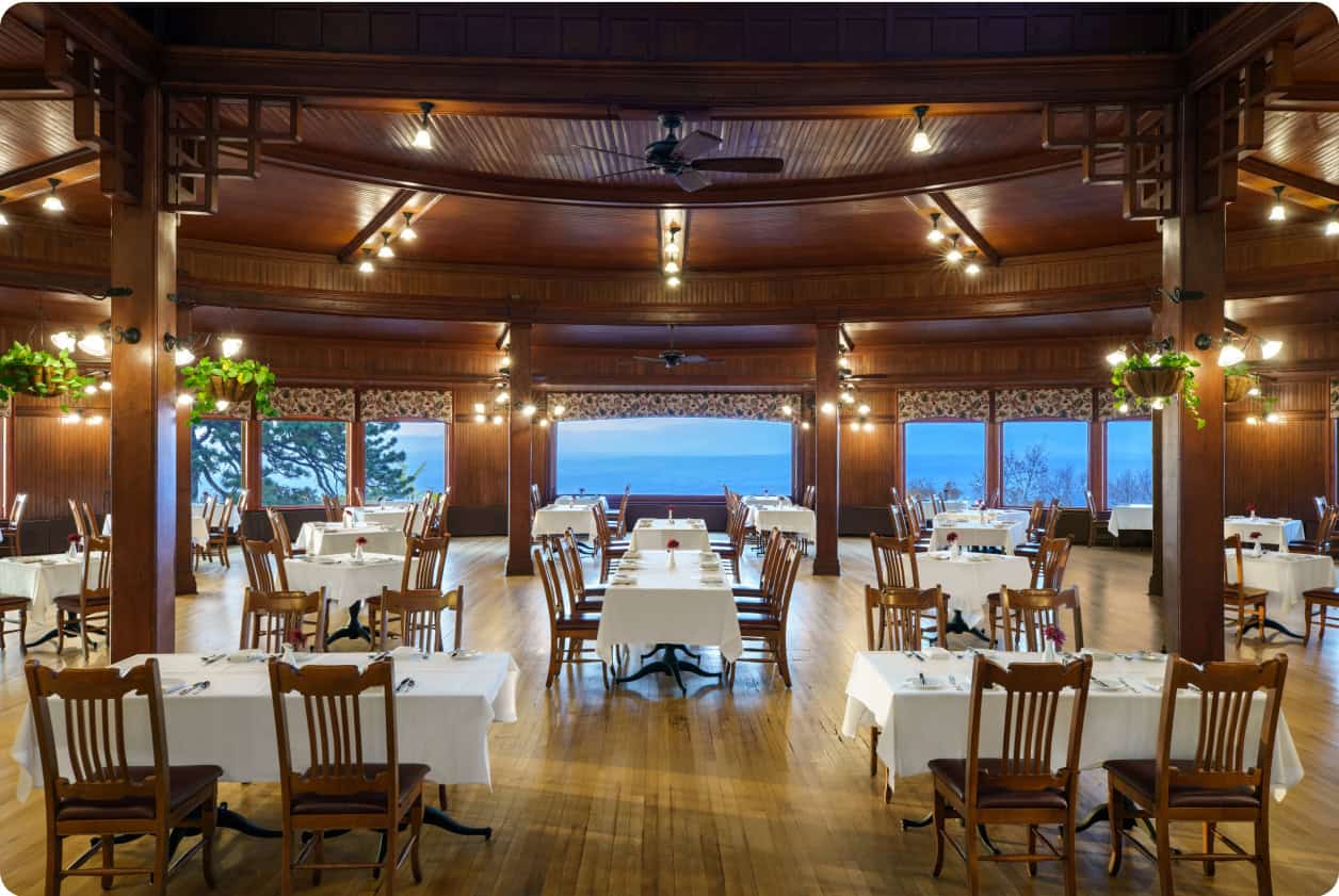 Our Main Dining Room with a View of the Mountains